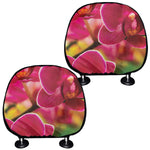Cute Orchid Print Car Headrest Covers