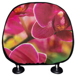 Cute Orchid Print Car Headrest Covers