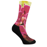Cute Orchid Print Crew Socks