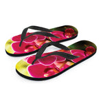 Cute Orchid Print Flip Flops