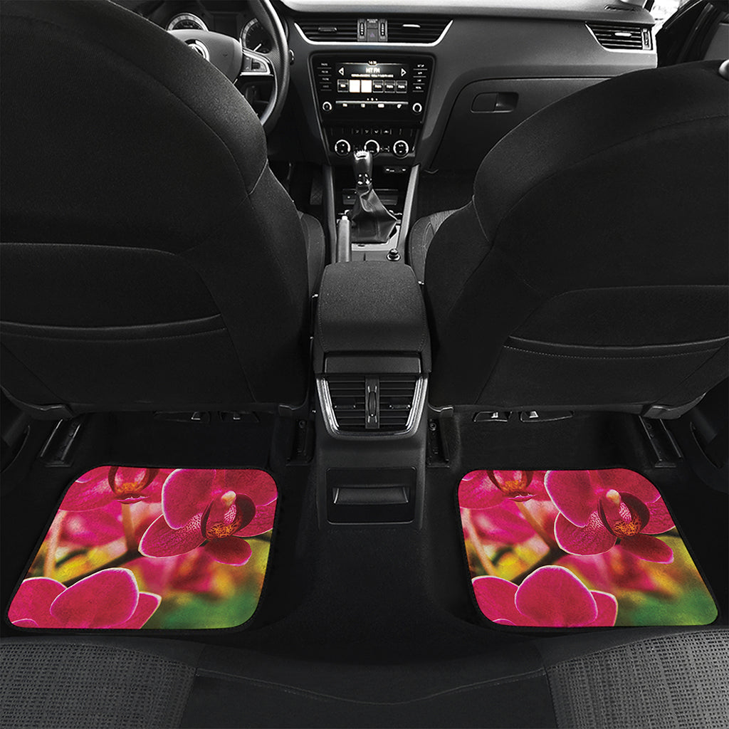 Cute Orchid Print Front and Back Car Floor Mats