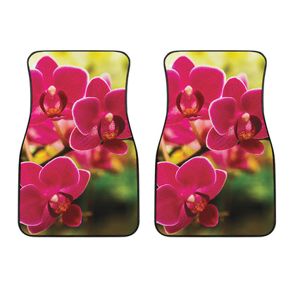 Cute Orchid Print Front Car Floor Mats
