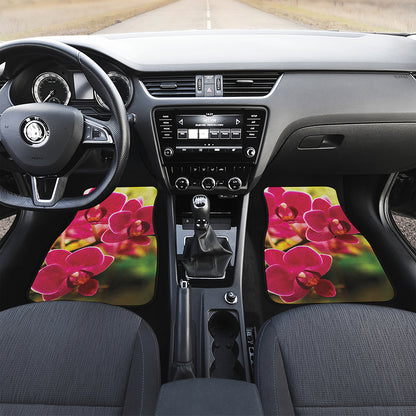 Cute Orchid Print Front Car Floor Mats