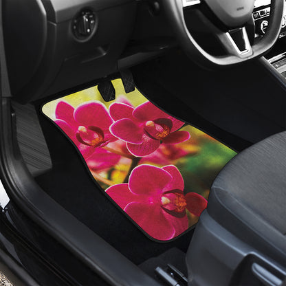 Cute Orchid Print Front Car Floor Mats