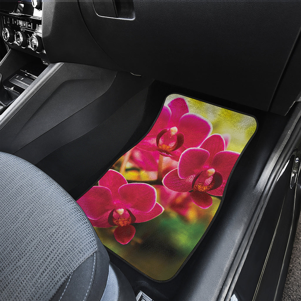 Cute Orchid Print Front Car Floor Mats