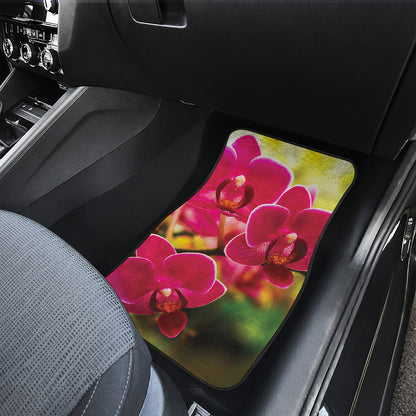 Cute Orchid Print Front Car Floor Mats