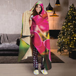 Cute Orchid Print Hooded Blanket