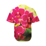Cute Orchid Print Men's Baseball Jersey