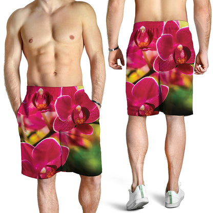 Cute Orchid Print Men's Shorts