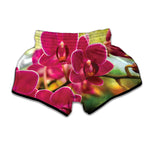 Cute Orchid Print Muay Thai Boxing Shorts