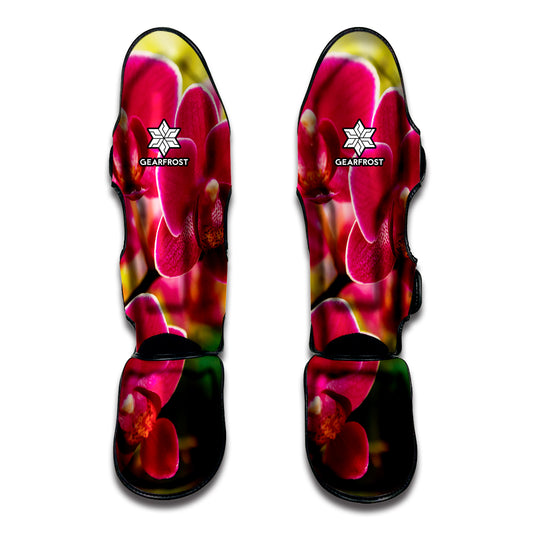 Cute Orchid Print Muay Thai Shin Guard