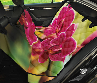 Cute Orchid Print Pet Car Back Seat Cover