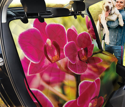 Cute Orchid Print Pet Car Back Seat Cover