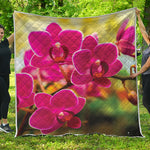 Cute Orchid Print Quilt