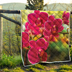 Cute Orchid Print Quilt