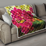 Cute Orchid Print Quilt