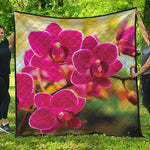 Cute Orchid Print Quilt