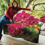 Cute Orchid Print Quilt