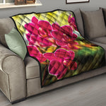Cute Orchid Print Quilt