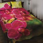 Cute Orchid Print Quilt Bed Set