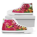 Cute Orchid Print White High Top Sneakers