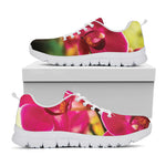 Cute Orchid Print White Sneakers