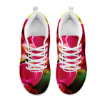 Cute Orchid Print White Sneakers