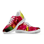 Cute Orchid Print White Sneakers