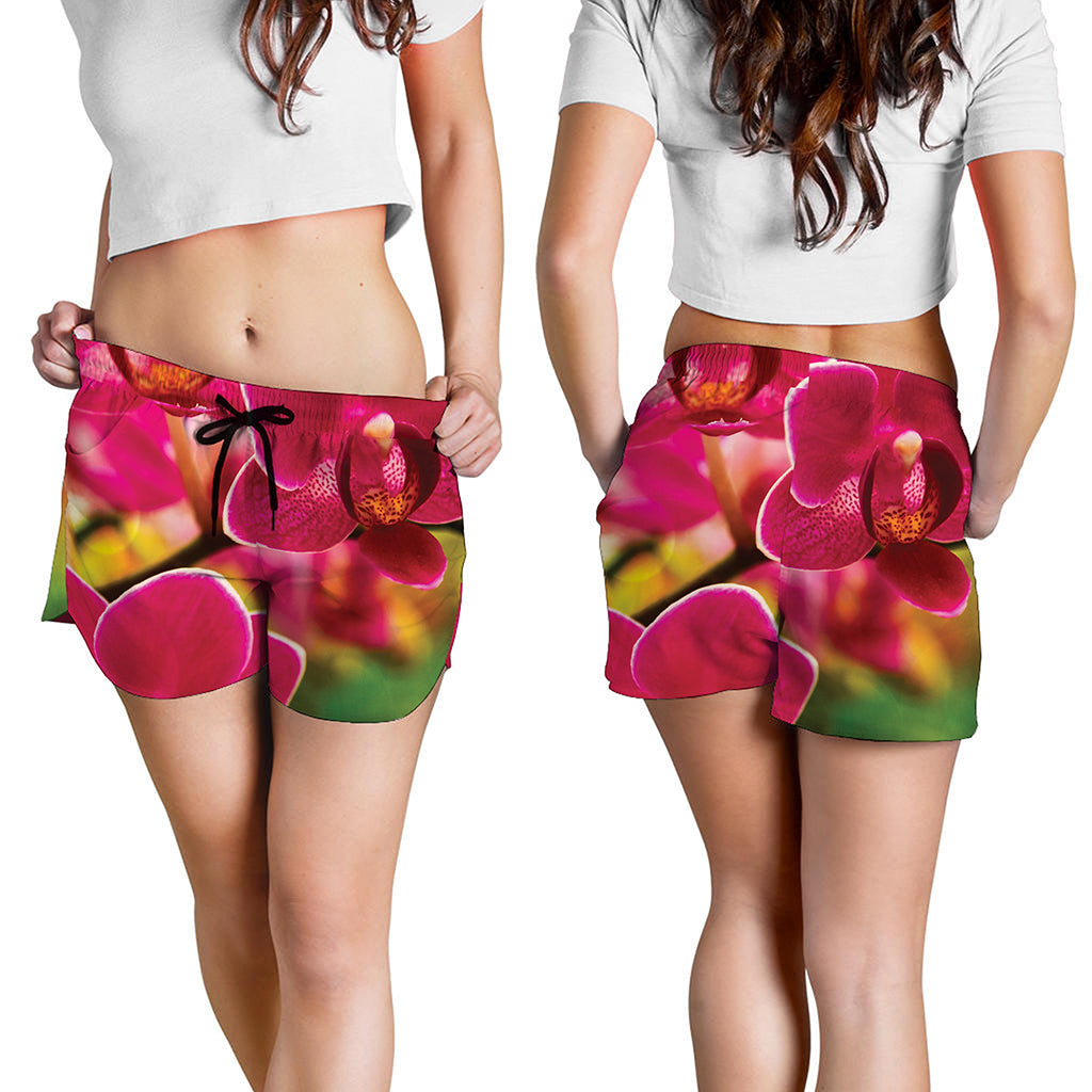 Cute Orchid Print Women's Shorts