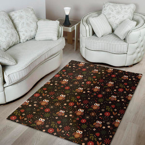 Cute Owl Print Area Rug