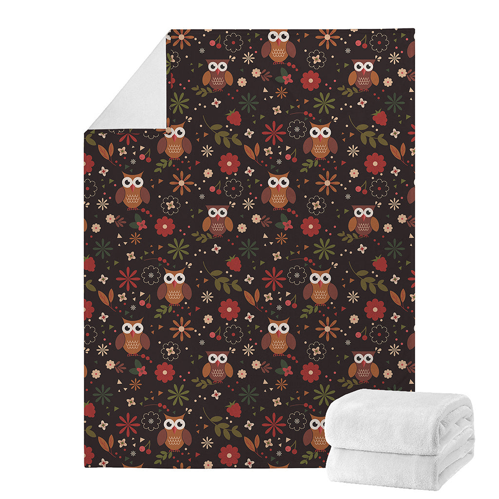 Cute Owl Print Blanket