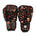 Cute Owl Print Boxing Gloves