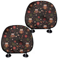 Cute Owl Print Car Headrest Covers