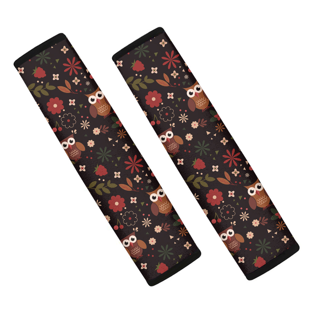 Cute Owl Print Car Seat Belt Covers