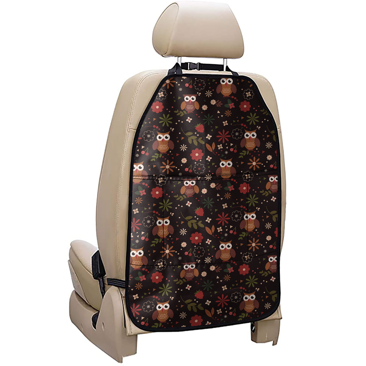 Cute Owl Print Car Seat Organizers