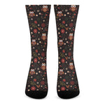 Cute Owl Print Crew Socks