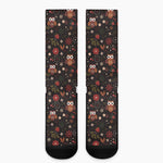 Cute Owl Print Crew Socks