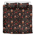Cute Owl Print Duvet Cover Bedding Set