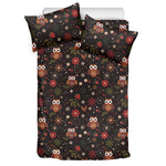 Cute Owl Print Duvet Cover Bedding Set