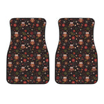 Cute Owl Print Front Car Floor Mats