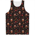 Cute Owl Print Men's Tank Top