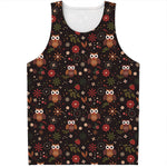 Cute Owl Print Men's Tank Top