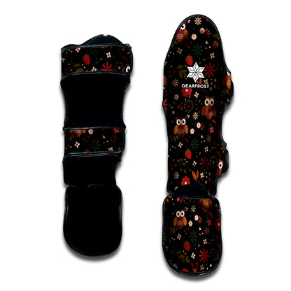 Cute Owl Print Muay Thai Shin Guard
