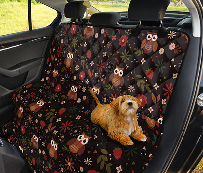 Cute Owl Print Pet Car Back Seat Cover