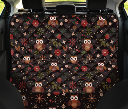 Cute Owl Print Pet Car Back Seat Cover