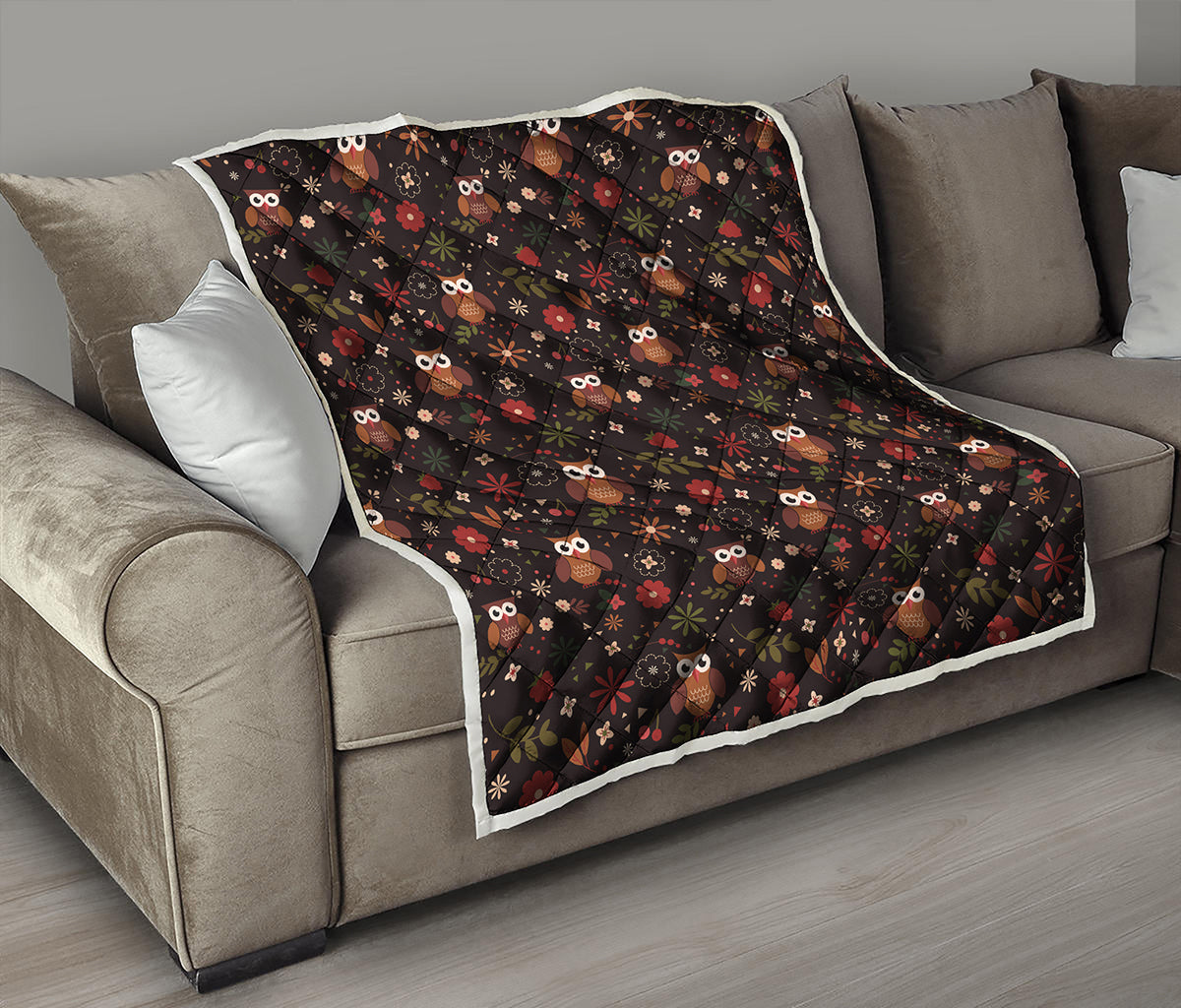 Cute Owl Print Quilt