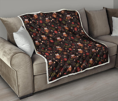 Cute Owl Print Quilt