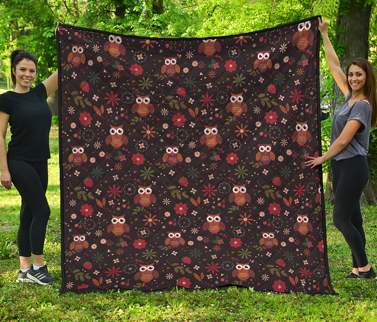 Cute Owl Print Quilt