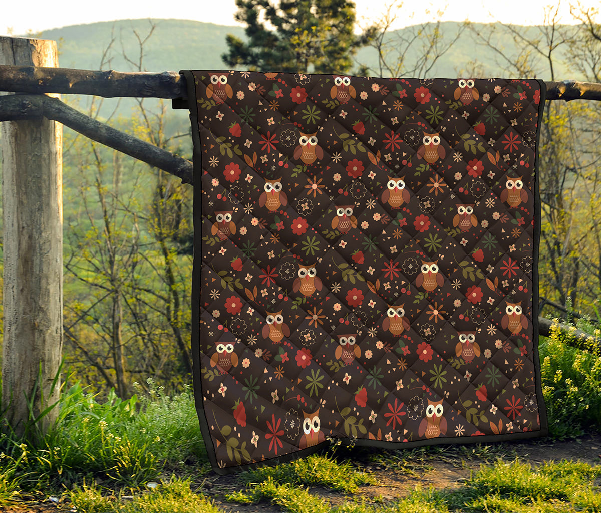 Cute Owl Print Quilt