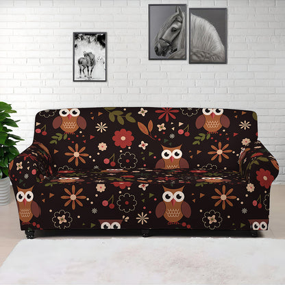 Cute Owl Print Sofa Cover